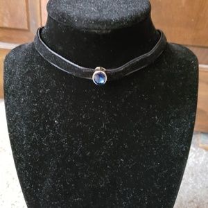 Blue gem choker
